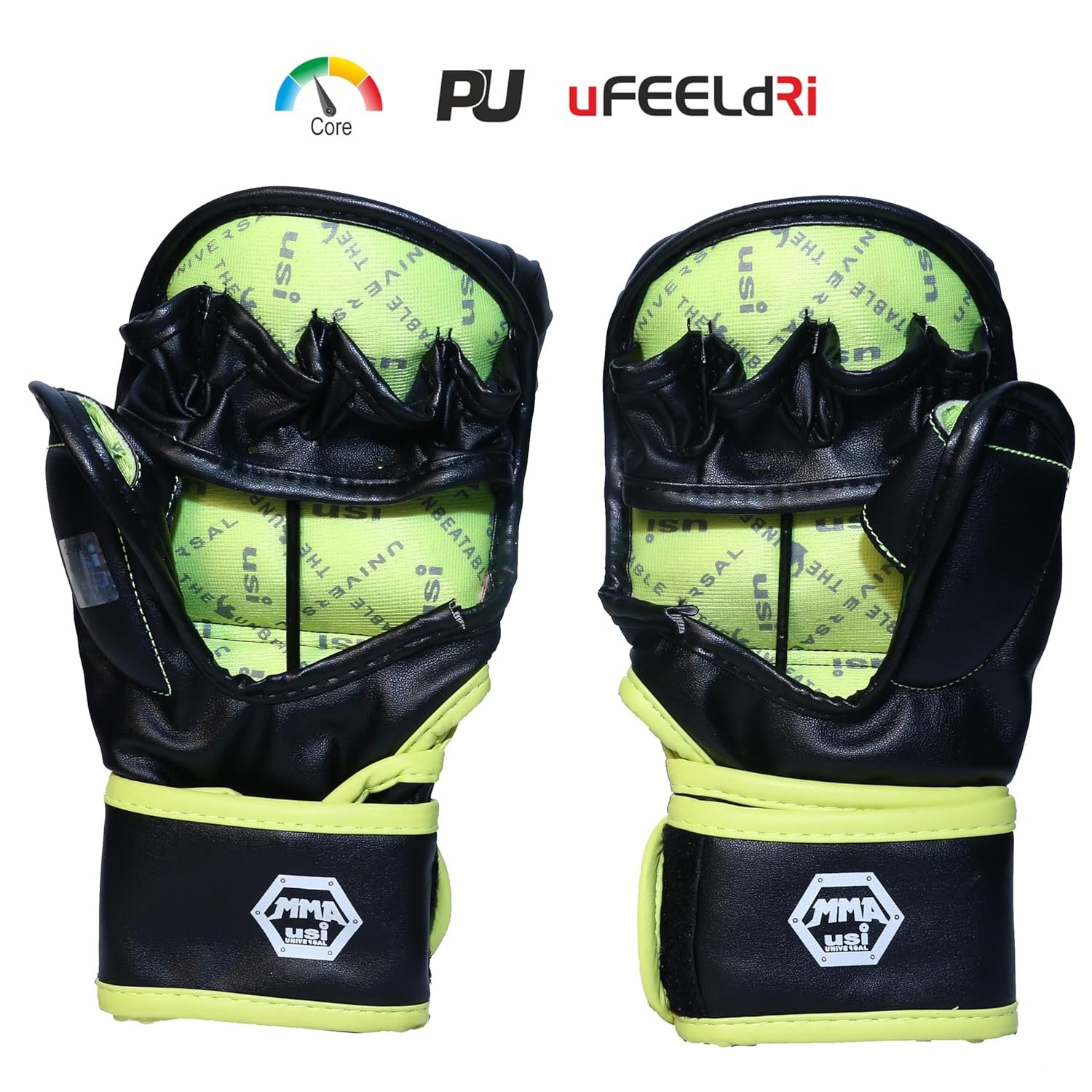 strike mma gloves neon 3 Bout Gears strike training mma gloves