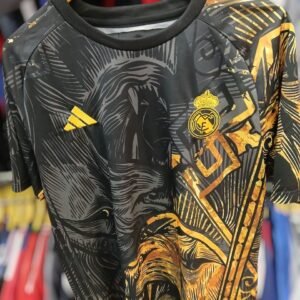 real madrid golden lion jersey kit 2024/2025 season